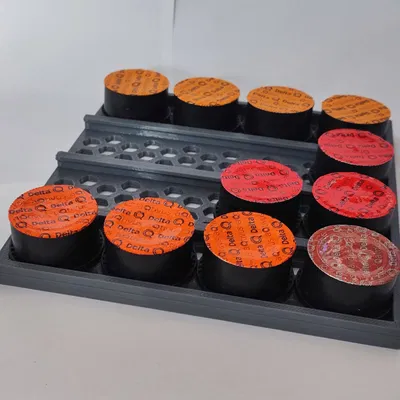 Giá đựng capsule Delta Q Flat | Treo tường & để ngăn kéo (1-5x)