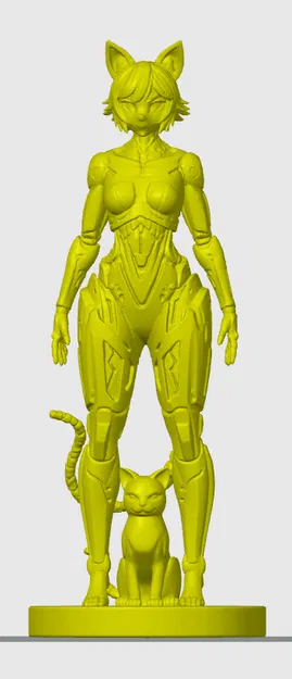 Tượng Cyber Cat-Girl Figurine 32 - Image 1