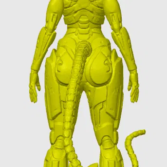 Tượng Cyber Cat-Girl Figurine 32