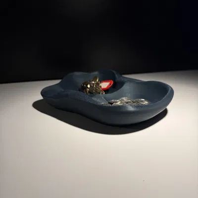 Tô Đựng Đồ Vặt Vân Đá Chạm Khắc (Carved Stone Catchall Bowl)