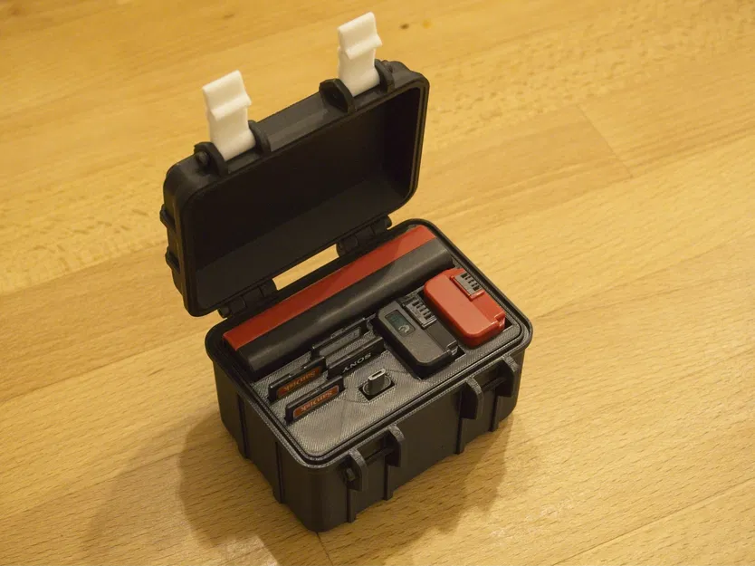 Hộp Rugged cho pin Sony NP-FW50, thẻ SD và sạc BAXXTAR - Image 1