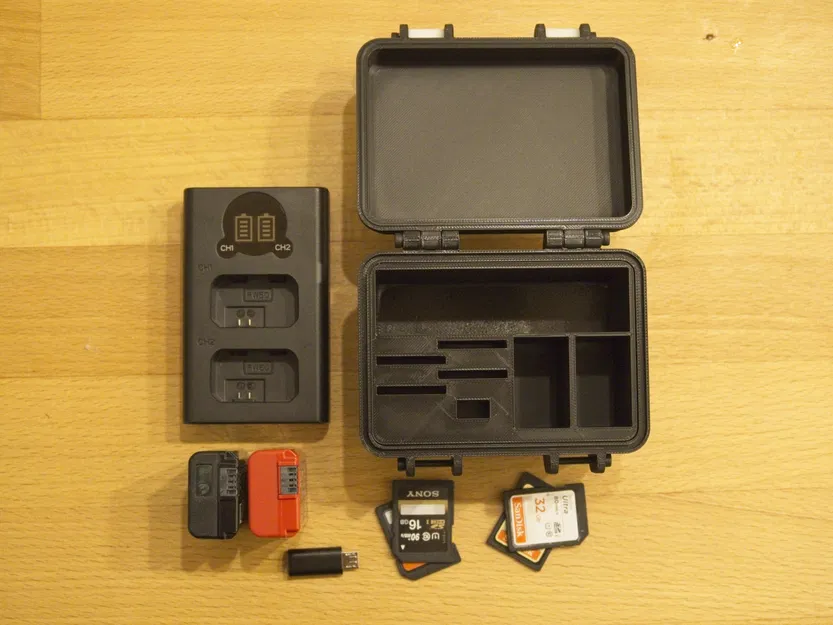 Hộp Rugged cho pin Sony NP-FW50, thẻ SD và sạc BAXXTAR - Image 2