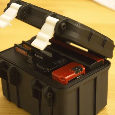 Hộp Rugged cho pin Sony NP-FW50, thẻ SD và sạc BAXXTAR