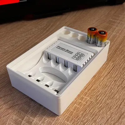 Khay Gridfinity cho Bộ Sạc Pin (Gridfinity Battery Charger)