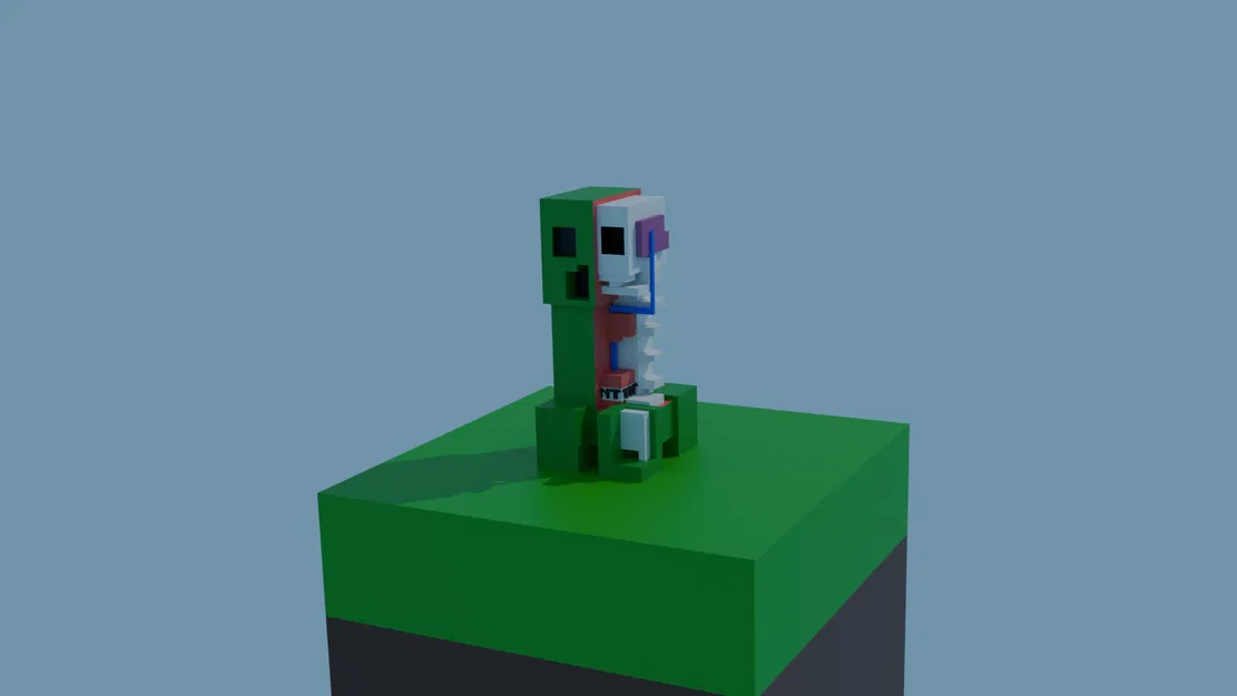 Giải phẫu Creeper Minecraft (Minecraft Creeper Anatomy) - Image 1