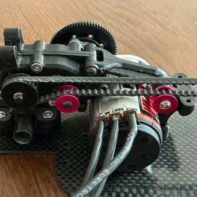 Chuyển motor ra sau cho Tamiya XV-01 (Rear motor conversion)