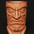 Chậu Cây Tiki Polynesia | Chậu Hoa Totem Tộc | Trang Trí Vườn Độc Lạ In 3D - Thumbnail 5