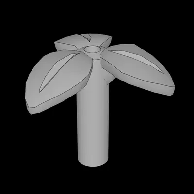 Thân cây LEGO Compatible (37695.dat) 3 lá có lỗ bar và pin