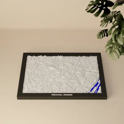 München, Altstadt, Đức - Mô hình 3D thu nhỏ