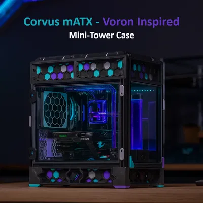 Corvus mATX (Micro-ATX) - Vỏ PC in 3D - Phong cách Voron