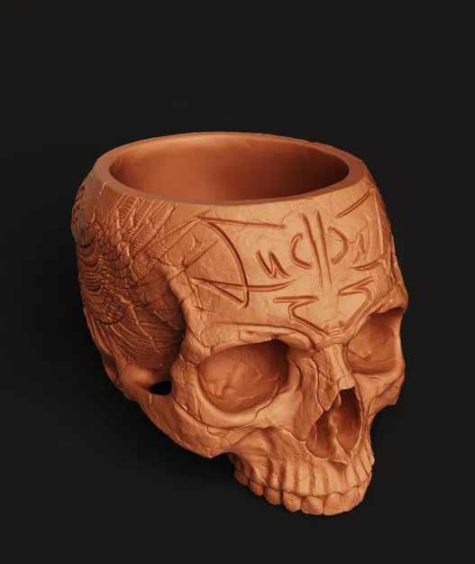 Chân Cắm Bút Đầu Lâu Cổ Điển | Hộp Đựng Đồ Văn Phòng Phong Cách Gothic | In 3D Đầu Lâu Giải Phẫu - Image 5