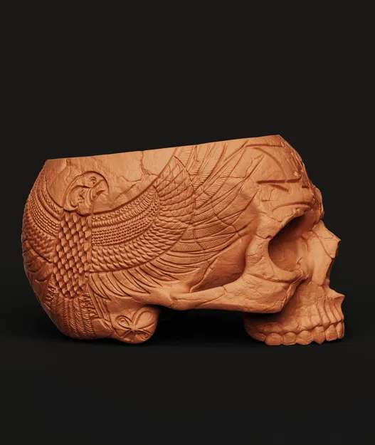 Chân Cắm Bút Đầu Lâu Cổ Điển | Hộp Đựng Đồ Văn Phòng Phong Cách Gothic | In 3D Đầu Lâu Giải Phẫu - Image 6