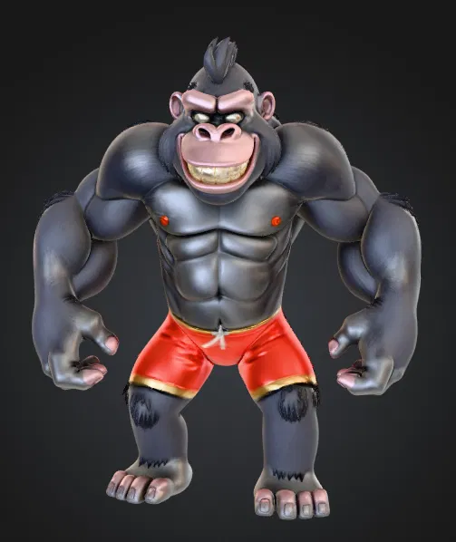 Gorila Aventurero Cartoon – Figura Original (Mô hình 3D Gorilla Cartoon) - Image 1