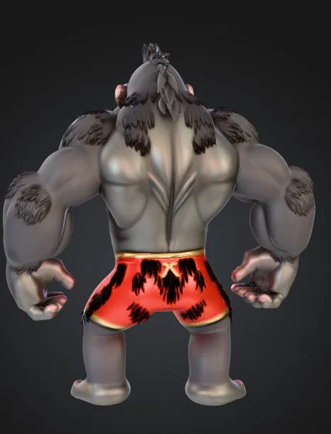 Gorila Aventurero Cartoon – Figura Original (Mô hình 3D Gorilla Cartoon) - Image 3