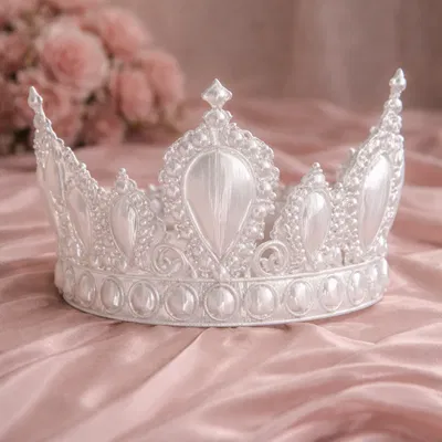 Vương Miện Baroque In 3D — Sẵn Sàng Cho PLA Silk White