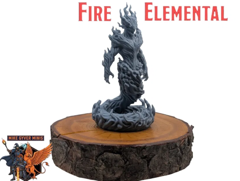 Fire Elemental - MGM Print-Ready Mini - Image 1