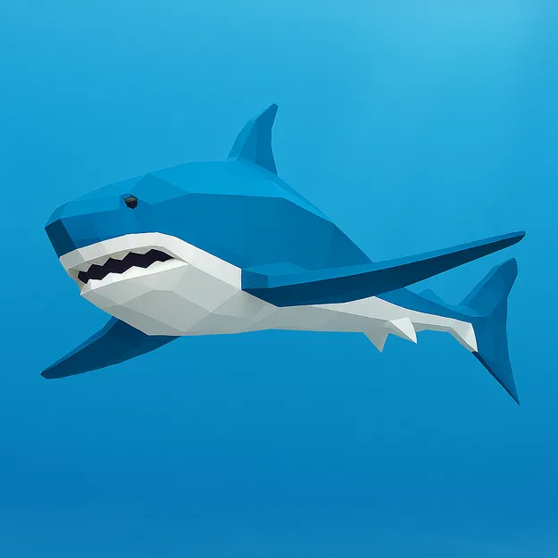 Cá Mập Low-Poly (Low-Poly Shark) - Image 2