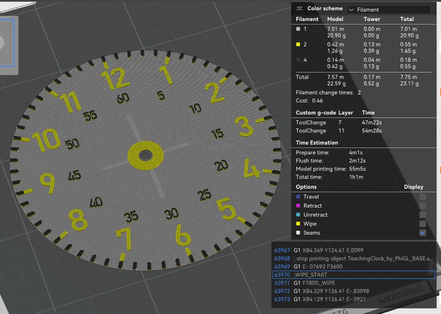Đồng hồ treo tường học giờ cho bé – Đồng hồ 3D giáo dục giúp bé học xem giờ - Image 2