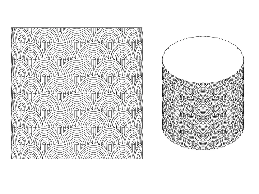 Chậu cây hoạ tiết vòm (Arches Planter) - In Vase Mode - Image 2