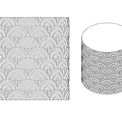 Chậu cây hoạ tiết vòm (Arches Planter) - In Vase Mode