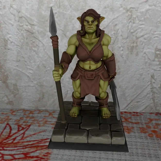 Nữ Orc Chiến Binh Khổng Lồ – Easyprint, Không Cần Support - Image 1