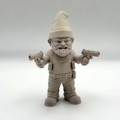 Dual Gun Garden Gnome