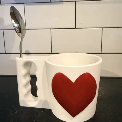 Ly/giá đỡ pint kem “Love” - KHÔNG CẦN AMS