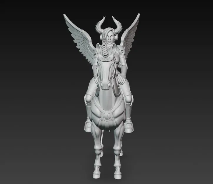 Kỵ Sĩ Valkyrie Thiên Giới Cưỡi Kỳ Lân – Figure Trưng Bày Fantasy - Image 2