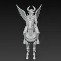 Kỵ Sĩ Valkyrie Thiên Giới Cưỡi Kỳ Lân – Figure Trưng Bày Fantasy - Thumbnail 2
