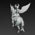 Kỵ Sĩ Valkyrie Thiên Giới Cưỡi Kỳ Lân – Figure Trưng Bày Fantasy - Thumbnail 3