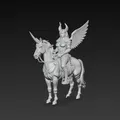 Kỵ Sĩ Valkyrie Thiên Giới Cưỡi Kỳ Lân – Figure Trưng Bày Fantasy - Thumbnail 5
