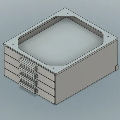 Kệ lưu trữ dưới kệ (semi parametric) 100×200×240mm dạng modular