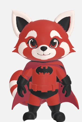 Panda Roux trong trang phục Batman (Figurines) - Image 2