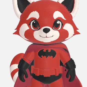 Panda Roux trong trang phục Batman (Figurines)