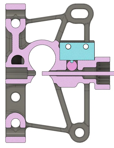 Vỏ core stdhousing Sherpa mini A3 R17 FDM kèm filament sensor + ECAS mod - Image 2