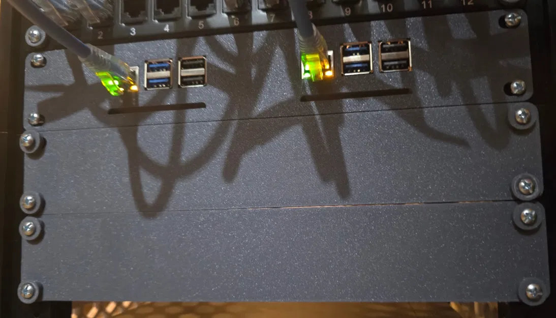 Panel Trống và Plate Gắn 2 Raspberry Pi 5 (Cho Rack 10-inch) - Image 1