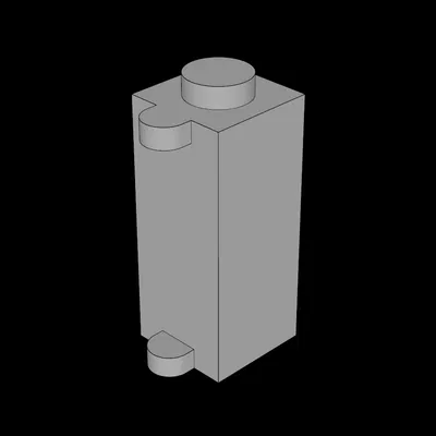 Gạch LEGO tương thích (3581.dat) 1 x 1 x 2 có Shutter Holder