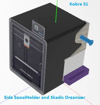 Kobra S1 - Giá Treo Cuộn Filament Bên Hông + Organizer Skadis - Image 3