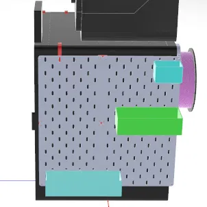 Kobra S1 - Organizer Ikea Skadis bên hông phải