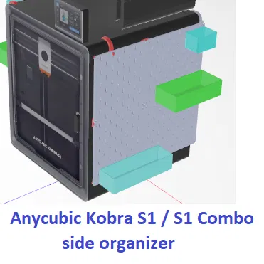 Kobra S1 - Organizer Ikea Skadis bên hông phải