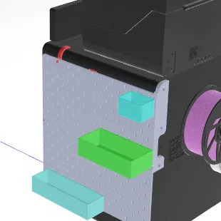 Kobra S1 - Organizer Ikea Skadis bên hông phải
