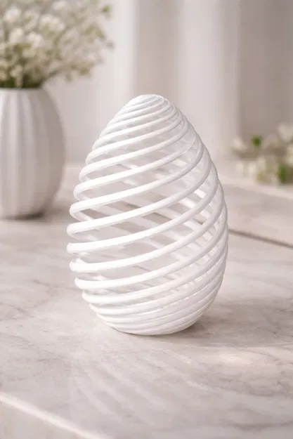 Trứng Hình Học Xoắn Ốc – Bản In Trang Trí Hiện Đại - Image 1