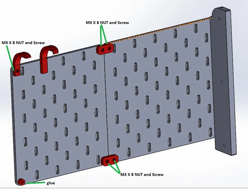 Kobra S1_Ikea Skadis organizer type – Organizer kiểu Skadis cho Anycubic Kobra S1 - Image 3