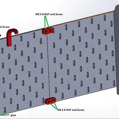 Kobra S1_Ikea Skadis organizer type – Organizer kiểu Skadis cho Anycubic Kobra S1
