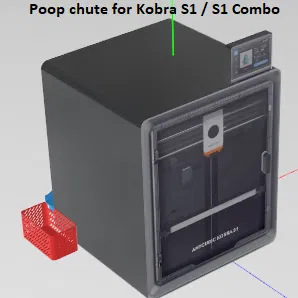 Máng Poop Ramp & Thùng Chứa Rác cho Kobra S1 (Kobra S1 Poop ramp and bin)