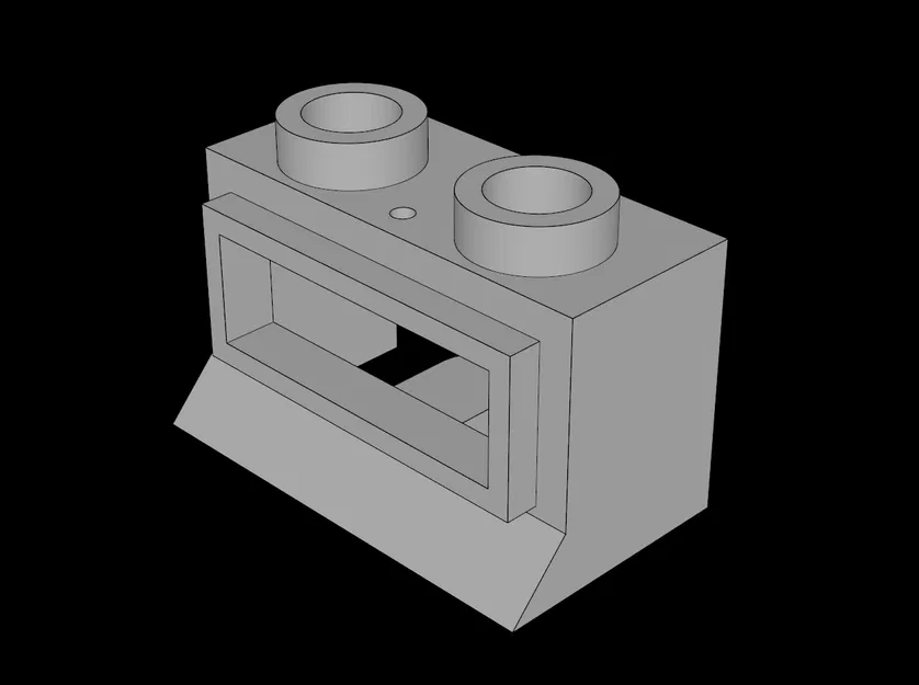 Cửa sổ LEGO Compatible (27b.dat) 1 x 2 x 1 Classic với bệ cửa dài - Image 1