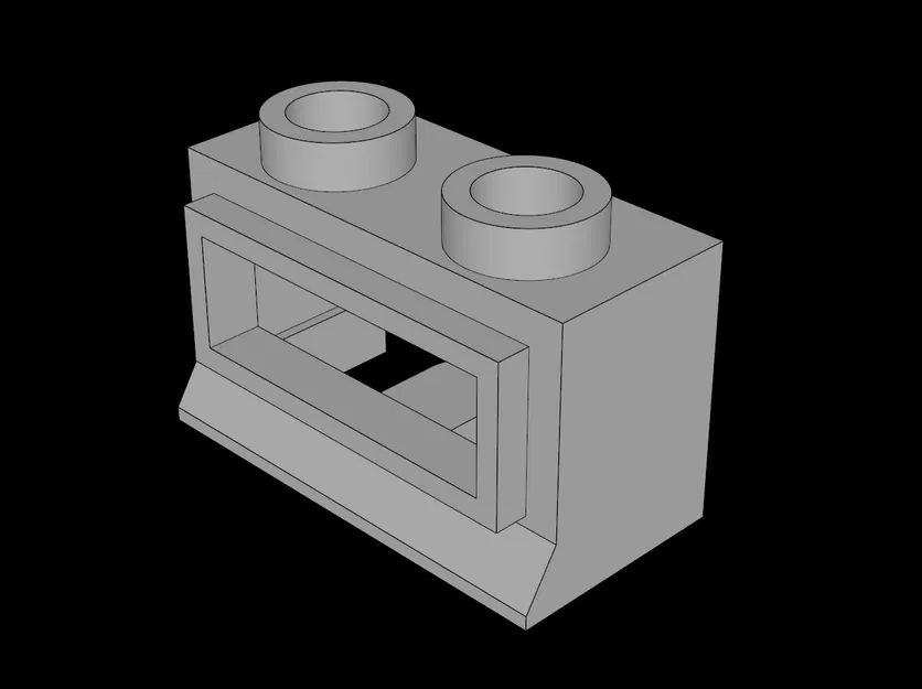 Cửa sổ Lego Compatible (27c.dat) 1 x 2 x 1 Classic, bệ ngắn - Image 1