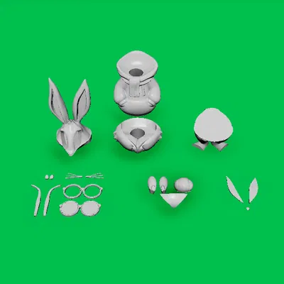 Urban Bunny Bugs' childhood christmas (new_Multi_STL) – Thỏ Urban phong cách Giáng Sinh