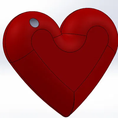 Móc khóa hình trái tim (Keyring Heart)