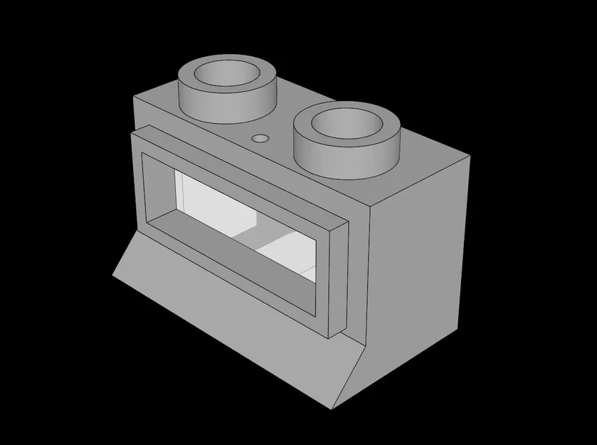 Cửa sổ LEGO Compatible 1 x 2 x 1 Classic có bệ dài (Complete) (27bc01.dat) - Image 1